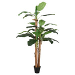 ZNTS Artificial Banana Tree 18 Leaves 150 cm Green 359001