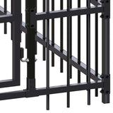 Outdoor Dog Kennel with Roof Steel 16.59 m 3097954