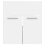 Sink Cabinet with Built-in Basin White Engineered Wood 3070811