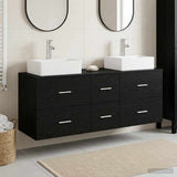 Bathroom Cabinet Set 3 pcs Black 49.5 x 41 x 62.5 cm 3405844