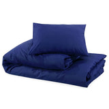 Duvet Cover Set Navy Blue 220x240 cm Cotton 136147