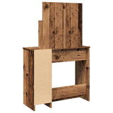 Dressing Table with Mirror Old Wood 86.5x35x136 cm 857009