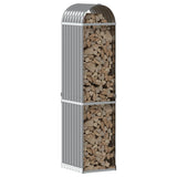 Log Holder Light Grey 40x45x170 cm Galvanised Steel 364548