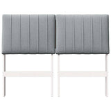 Upholstered Headboard Light Grey 120 cm Solid Pine Wood 879408