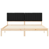 Bed Frame with Upholstered Headboard Black 180 x 200 cm 878031