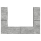 TV Cabinet Set 6 pcs Concrete Grey Engineered Wood 3409108