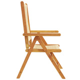 Reclining Garden Chairs 6 pcs Beige Solid Wood Acacia 3214536