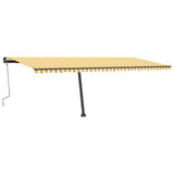 Manual Retractable Awning with LED 600x300 cm Yellow and White 3069803