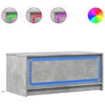 ZNTS Coffee Table with LED Lights Concrete Grey Engineered Wood 851987