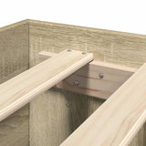 Bed Frame with Headboard without Mattress Sonoma Oak 120x190 cm Small Double 3295606