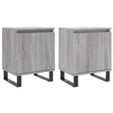 Bedside Cabinets 2 pcs Grey Sonoma 40x30x50 cm Engineered Wood 826857
