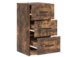 Drawer Cabinet Smoked Oak 33 x 34.5 x 87 cm Engineered Wood 895770
