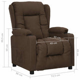 Recliner Chair Brown Fabric 339052