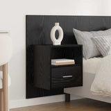 Headboard with Cabinet 3 pcs Black Oak Engineered Wood 3416186