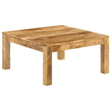 ZNTS Coffee Table 80x80x40 cm Solid Mango Wood 246701