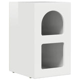 Bedside Table High Gloss White 29.5 x 33.5 x 50 cm 891232