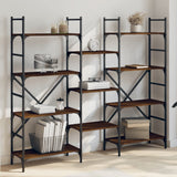 Bookshelf Brown Oak 160x28.5x136.5 cm Engineered Wood 838877