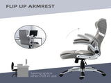 Linen-Look Office Chair, with Adjustable Height and Tension - Grey T3398P344420