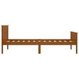 Bed Frame without Mattress Honey Brown Solid Wood Pine 90x200 cm 322188