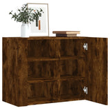 Wall Cabinet Smoked Oak 75x35x60 cm Engineered Wood 848427