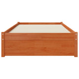 Bed Frame with Drawer with Storage Wax Brown Solid Pine Wood 3423814