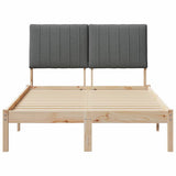 Bed Frame with Headboard Brown 120 x 190 cm Solid Pine Wood 878905