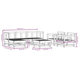 ZNTS 7 Piece Garden Lounge Set Solid Wood Douglas 3186212