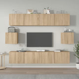 6 Piece TV Cabinet Set Sonoma Oak Engineered Wood 3114360