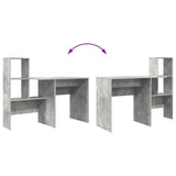 Desk Concrete Grey 131.5 x 50 x 106.5 cm Engineered Wood 869301
