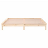 LED Bed Frame without Mattress 120x200 cm Solid Wood 820601