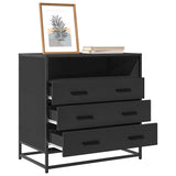 Drawer Cabinet Black 70x41x70 cm Engineered Wood 849084