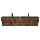 Plant Pots 2 pcs Water Hyacinth Brown 45581