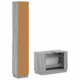 2 Piece Bathroom Cabinet Set HOORN Grey Sonoma Engineered Wood 3417555