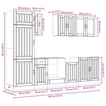 ZNTS 8 Piece Kitchen Cabinet Set Kalmar White Engineered Wood 3314801