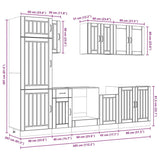 ZNTS 8 Piece Kitchen Cabinet Set Kalmar White Engineered Wood 3314801