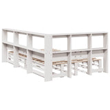 ZNTS Bookcase Bed without Mattress White 120x200cm Solid Wood Pine 3324503