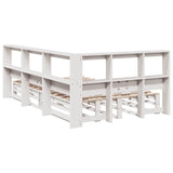 Bookcase Bed without Mattress White 120x200cm Solid Wood Pine 3324503