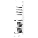 Telescopic Shoe Rack with Rods Aluminium 321109