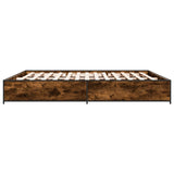 Bed Frame without Mattress Smoked Oak 200x200 cm 3279824