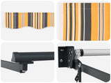 Electric Retractable Awning Yellow, Grey and Anthracite 5 x 3 m 3420188
