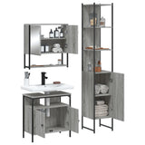 3 Piece Bathroom Furniture Set Grey Sonoma Engineered Wood 3214678