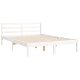 Bed Frame without Mattress White 140x200 cm Solid Wood 3195027