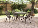 Garden Dining Set 5 pcs Bronze Aluminium 3334708
