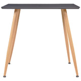 Dining Table Grey and Oak 80.5x80.5x73 cm MDF 248311