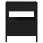 ZNTS Bedside Table with Infinity LED Black 40x40x51 cm 3284101