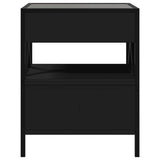 ZNTS Bedside Table with Infinity LED Black 40x40x51 cm 3284101