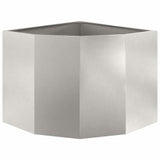 Corner Planter Silver 60 x 60 x 50 cm Stainless steel 883665