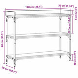 Console Table with Shelf with Storage Old wood 100 x 30 x 80 cm 863567