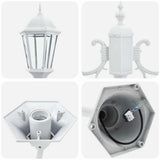 Garden Light White 68 x 20 x 235 cm Aluminium and Glass 42000343