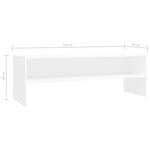 TV Cabinet White 120x40x40 cm Engineered Wood 800036